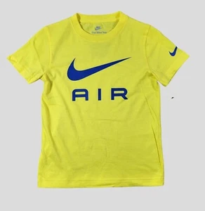 NIKE Boys Shirt Short Sleeve Tee Kids Swoosh School Graphic Size 4 Yellow  - Picture 1 of 2