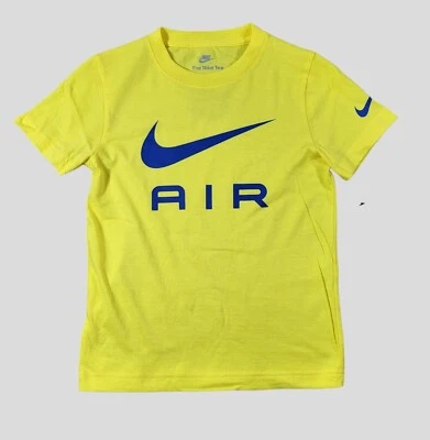 NIKE Boys Shirt Short Sleeve Tee Kids Swoosh School Graphic Size 4 Yellow  - Image 1 of 2
