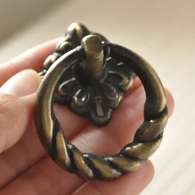 6 Stk Satz Schrankgriff Schubladengriff Antike Schrankbeschläge Ring Knöpfe - Bild 1 von 4