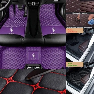 Fit For Maserati Quattroporte GranTurismo Ghibli Levante Grecale Car Floor Mats - Imagem 1 de 4