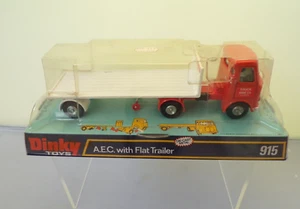 DINKY 915 A.E.C. con rimorchio piatto raro blister cabina camion interno nero - Foto 1 di 7