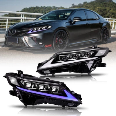 Faros LED transparentes para Toyota Camry L XSE XLE TRD SE LE 2018-2024 Foto 1 de 4