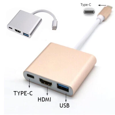 USB Type C to HDMI HDTV TV Cable Adapter Converter For Macbook Android Phone * - Image 1 of 4