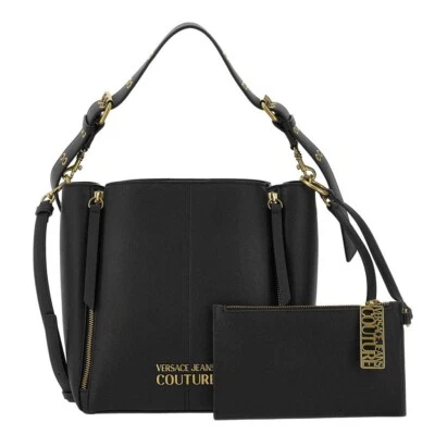 Versace Jeans Couture Schultertasche schwarz mit abnehmbarem Beutel Handtasche Brandneu - Bild 1 von 4