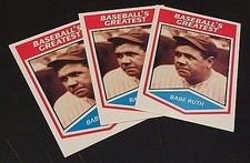 BABE RUTH 1989 CMC Baseball's Greatest LOT of 3 Cards OddBaLL HTF NY YANKEES