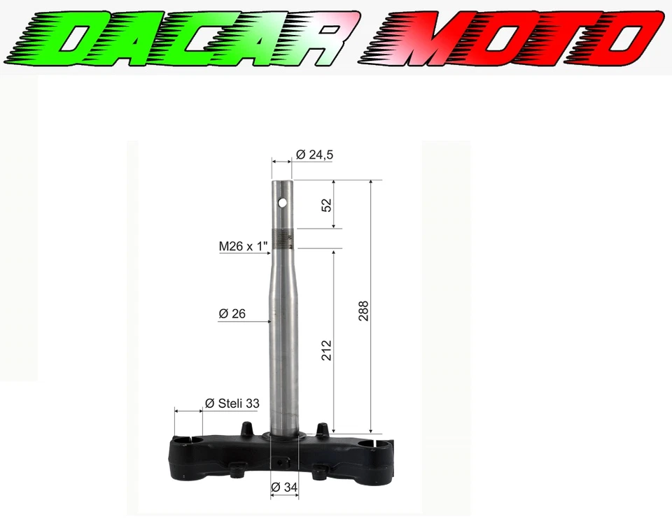 Testa forcella Honda Sh 125 150 ie 2013 2014 2015 2016 2017 - Image 1 of 1