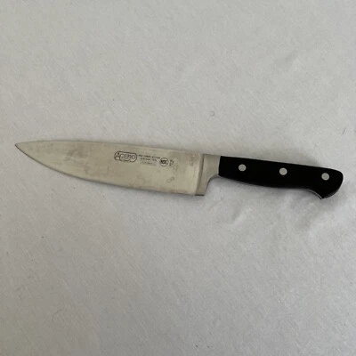 WINCO KFP-80, 8-Inch ACERO Chef's Knife GERMAN HIGH CARBON STEEL, Sharp Black - Image 1 of 4