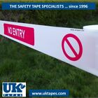 NO ENTRY plastic warning barrier tape - temporary hazard warning cordon (250M)