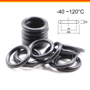 2.4mm Schnurstärke O-Ringe NBR Nitrilgummi Ölbeständige Dichtungs AD 6-200mm - Picture 1 of 8