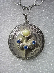 VINTAGE SPENCER SOLID STERLING SILVER “TO MOTHER” PENDANT CHARM BRACELET - Picture 1 of 12
