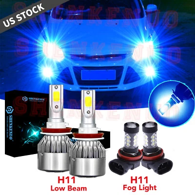 Kit de faros LED de haz bajo bombillas antiniebla combo 8000 k para Ford Focus 2012-2018 Foto 1 de 4