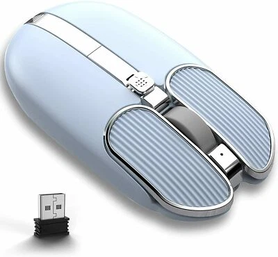 Smooth touch Mouse Wireless USB Noiseless Click For PC Mac Laptop Windows Office - Image 1 of 4