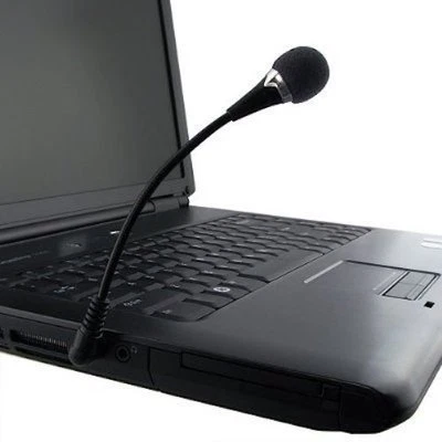 6" Travel Mini Flexible Hold 3.5mm Stereo Microphone for Laptop/Notebook, Skype - Image 1 of 2