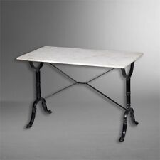 Bowery Hill Solid Marble Top Bar Table in White