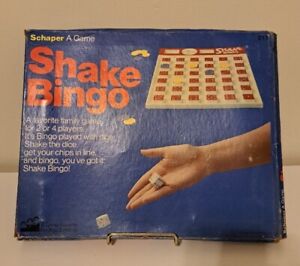 Vintage Shake Bingo Game Schaper 1977 Dice Chips