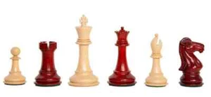The Capablanca Luxury Chess Set - Pieces Only - 4.0" King - Blood Rosewood - Picture 1 of 11
