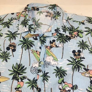 DISNEY JUNIOR MICKEY MOUSE HAWAIIAN ALOHA SURF SHIRT Sz Boys 18 - 20 / XXL - Picture 1 of 5