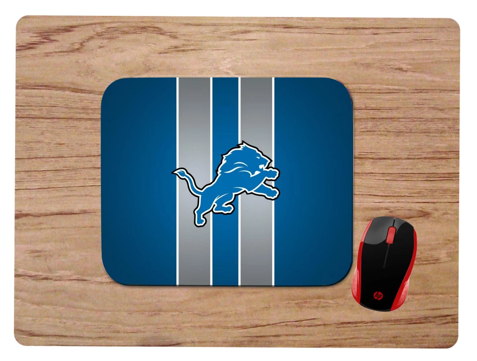 DETROIT LIONS DESIGN MOUSEPAD MOUSE PAD HOME OFFICE GIFT NFL  - Image 1 of 1