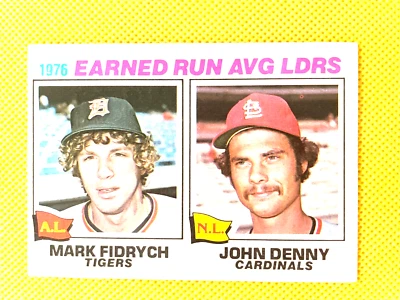 1977 TOPPS  # 7 EARNED RUN AVG LEADERS   B - Image 1 of 2