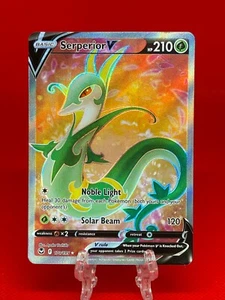 Juego de cartas coleccionables Pokémon Serperior V 170/195 Silver Tempest arte completo raro inglés 2022 casi nuevo - Imagen 1 de 2