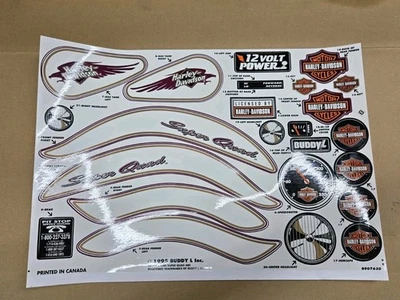 Harley Davidson 贴花表 BUDDY L Super Quad 1995 原装  — 第 1/4 张图片