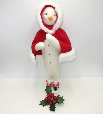 READ Byers Choice Jolly Happy Souls Enchanted Snowman HOLLY BRIGHT Christmas 15" - Image 1 of 4
