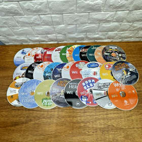 Lot of 30 Loose Nintendo Wii Disc Only Video Games Scratched Untested Lot 3249