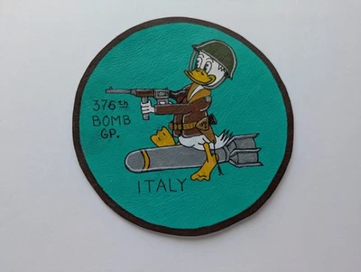 WW 2 376th Bomb Squadron "ITALIA" parche chaqueta cuero Foto 1 de 2
