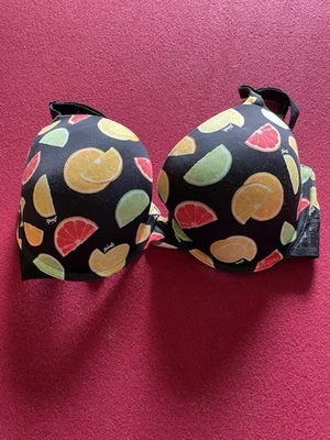 Victoria's Secret PINK Wear Everywhere Push Up Bra Size 36D Citrus Fruit - Image 1 of 4