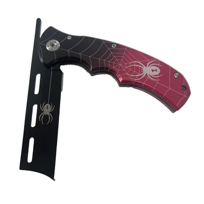 Tomahawk U.S.A. Navaja de Bolsillo Plegable Personalizada XL1041 Diseño de Grabado Araña | Rosa Foto 1 de 4