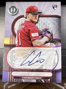 2024 Andrew Abbott Topps Tribute Red Rookie Auto #TA-AA 2/10 - Picture 1 of 2