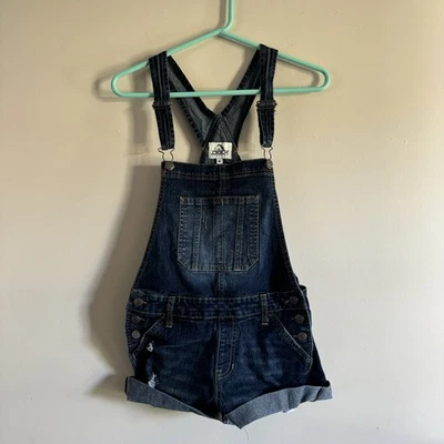 Pantalones Cortos Jordache Vintage Adolescente Junior M Denim Envejecido Babero Lavado Oscuro Y2K Foto 1 de 4