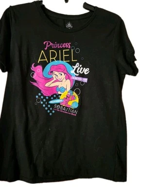 Camiseta Disney Store Princesa Ariel Sirenita Viva Damas Negra Mediana Foto 1 de 3