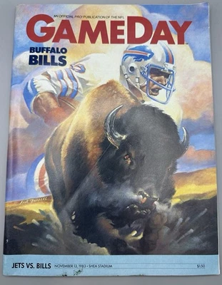 Buffalo Bills Game Day Program Vintage 1983  Vs. NY Jets Shea Stadium  - Image 1 of 3