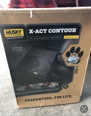 Alfombrillas contorno HUSKY 53101 X-Act para Chevy Silverado GMC Sierra delanteras negras Foto 1 de 2