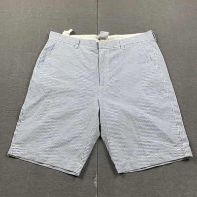 J. Crew шорты мужской 36 синий в полоску Seersucker хлопок опрятный платье совершенно новый - Изображение 1 из 4
