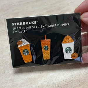 Neu in Verpackung Starbucks Pumpkin Spice Halloween Emaille Pin Set (Set/3) European Exclusive - Bild 1 von 4