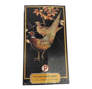 Peters Cartridge Company Metal Sign Lynn Bogue Hunt Pheasants 1933 Artwork VTG - Picture 1 of 22