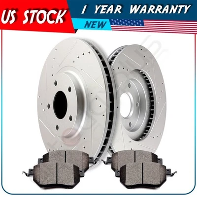 Front Brake Rotors And Ceramic Pads For Nissan Maxima 2006-2007 Nissan Murano - Image 1 of 4