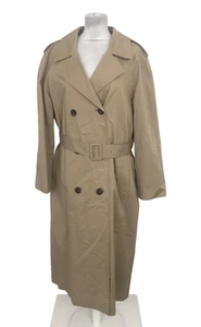 M&S Women's Trench Coat Size 14 Buff Long Belted Storm Shield Deep Vent New F1 - Picture 1 of 12