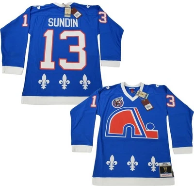 Nueva camiseta Mitchell & Ness 1992-93 Mats Sundin #13 Quebec Nordiques para hombre $225 Foto 1 de 4