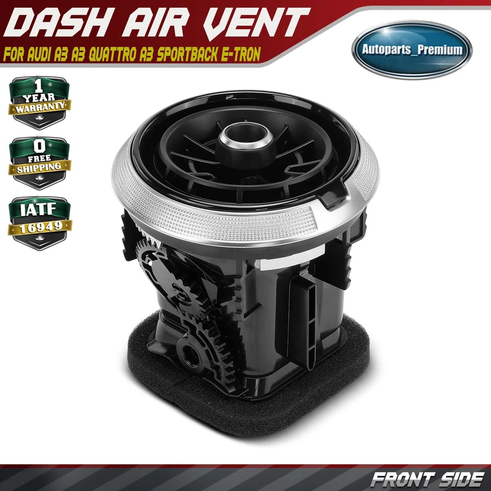Ventilación de aire delantera negra para Audi A3 A3 Quattro 17-20 A3 Sportback e-tron S3 Foto 1 de 4