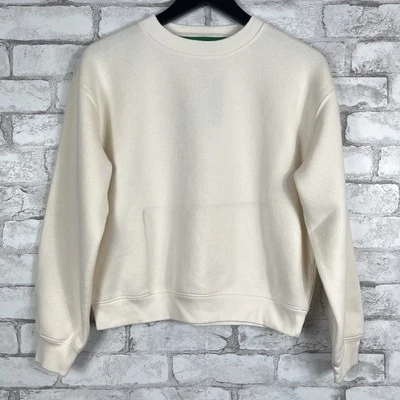 Sudadera corta para mujer J.CREW Heritage polar marfil XXS BY337 Foto 1 de 4