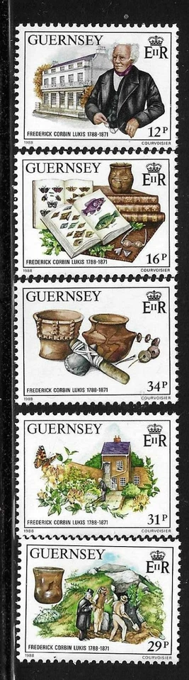 Guernsey SC # 385-389 Frederick Corbin Lukis . MNH - Image 1 of 1