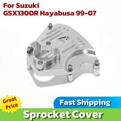 Sprocket Cover CNC Silver For Suzuki GSX 1300 R Hayabusa 1999-2004 2005 06 2007 - Image 1 of 4