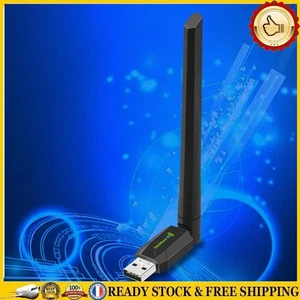650Mbps USB WiFi Adapter with Antenna Dual Band 2.4G 5Ghz Useful for Desktop PC - Afbeelding 1 van 11