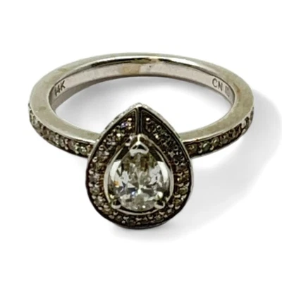14KW Gold Diamond Engagement Ring Apx 9/10 C.T.W.  Sz: 5 (8WO 15159) - Image 1 of 4