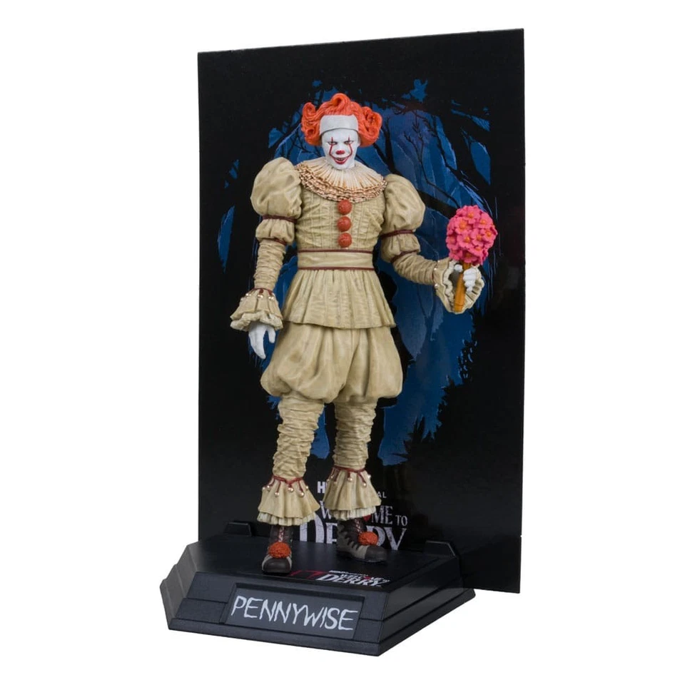 It: Welcome to Derry Movie Maniacs PVC Statue Pennywise (Flashback) (Gold Lab... - Immagine 1 di 1