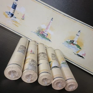 Vintage Chesapeake Wallcovering LightHouse Wall Paper Border 6 Rolls 30 yard USA - Picture 1 of 8