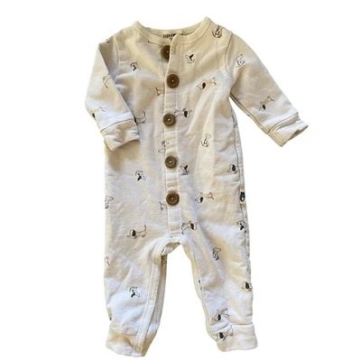 Conjunto Conejo + Oso - 0-3 Meses - Algodón Orgánico con Perros Foto 1 de 3